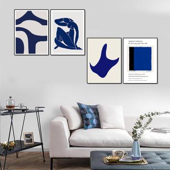 360Home Wandmalerei Wandkunst für das Wohnzimmer Blau